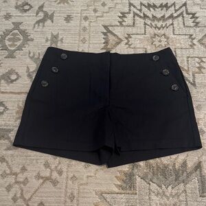 NWT LOFT Women's Black Button-Accent Shorts
